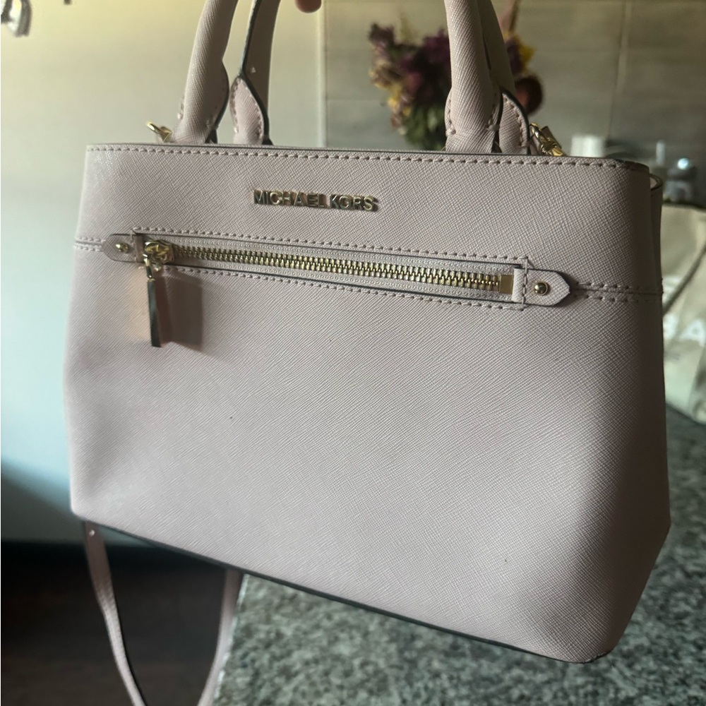 Michael Kors Blush Pink Tote with Gold Accents